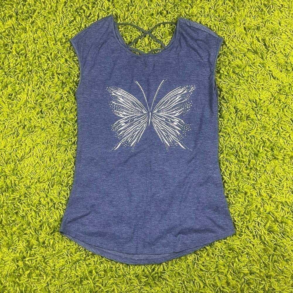 Y2K STYLE TSHIRT BUTTERFLY GEMS